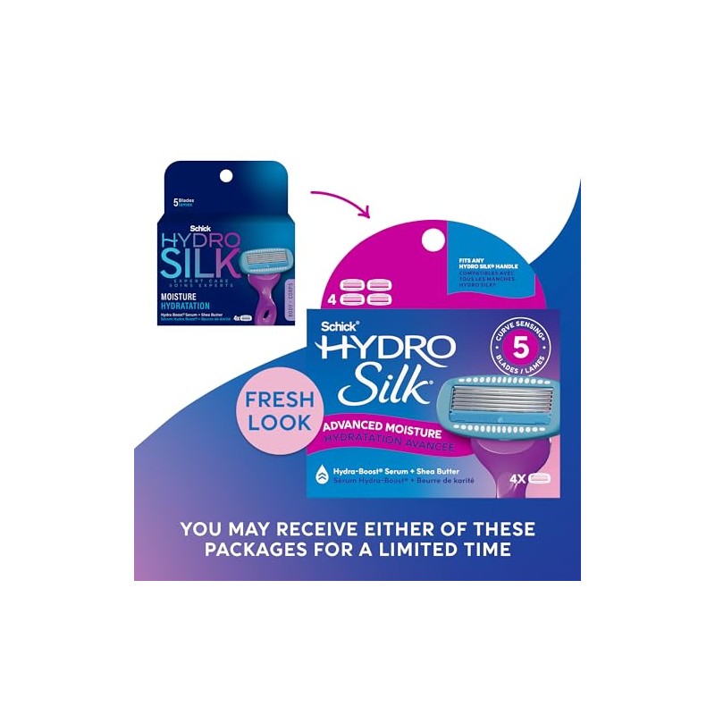 Schick Hydro Silk Moisturizing Razor Blade Refills for Women with
