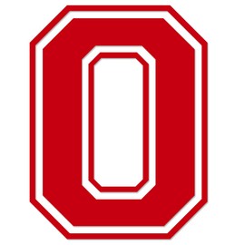 Applicable Pun Varsity Number 0 - Vinyl Decal - Red 6 Inches Tall