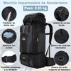 Mochila Senderismo 80L Impermeable para Hombre y Mujer