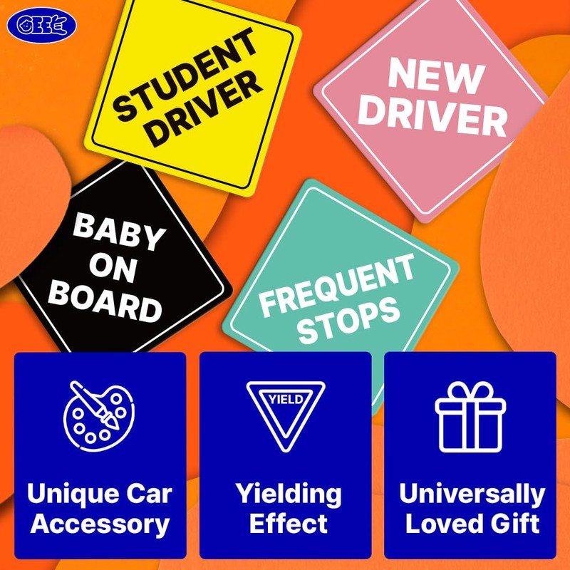 GEEKBEAR Baby on Board Car Sign - Sticker or Magnet