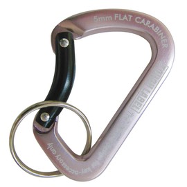 Tough Label (Tough Label) Carabiner Flat 5 mm Baby Pink x Black Vex – 116 