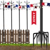 Arrinew String Light Poles 9 FT Metal Poles with Hook