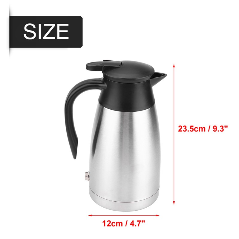 1000ML 12V/24V Stainless Steel Electric in car Kettle Travel Thermoses