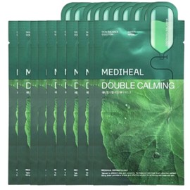 Mediheal Double Calming Water Mask 20ml x 10 Mask Pack Wrinkle Improvement Skin Moisturizing Sensitive Skin / 메디힐 더블 카밍 워터 마스크 20ml x 10개 마스크팩 주름개선 피부보습 민감성피부