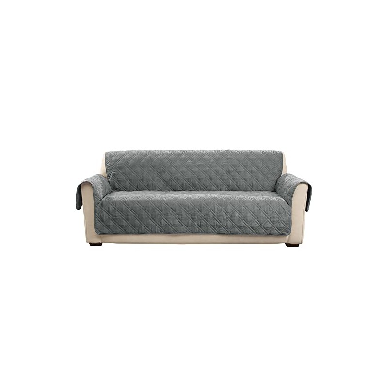 SureFit Mink Sofa Furniture Cover in Dark Gray