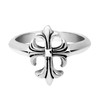 AeraVida Vintage Beautifully Elegant Lily Flower .925 Sterling Silver Cross