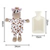 Rubber Hot Water Bottle with Cute Stuffed Zebra, Cow, Pig