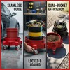 5 Gal Bucket Dolly 2-Pack, 5 Locking Casters, Connectable Bases,