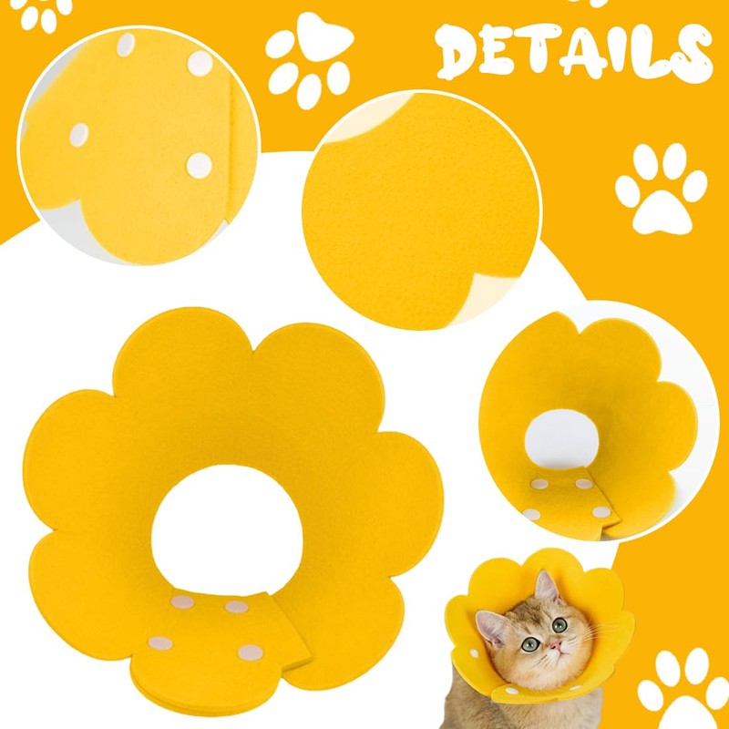 JEYORZY Cat Collar, Adjustable Lightweight Protective Collar, Soft Protective Collar,