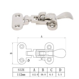 Alomejor 316 grade stainless steel boot hardware lock cabinet hatch latch mechanical buckle