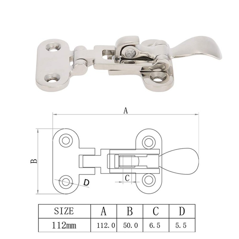Alomejor 316 grade stainless steel boot hardware lock cabinet hatch