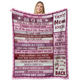 Itvgekp Gifts for Mom, Cool for Mom from Daughters Son, Best Mother Ever Gifts for Christmas/Valentine's Day/Birthday Throw Blankets 60X80 Inch