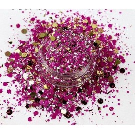 JKB's glitters and more LLC Berry Chunky Polyester glitter mix 2 oz. in a shaker bottle!