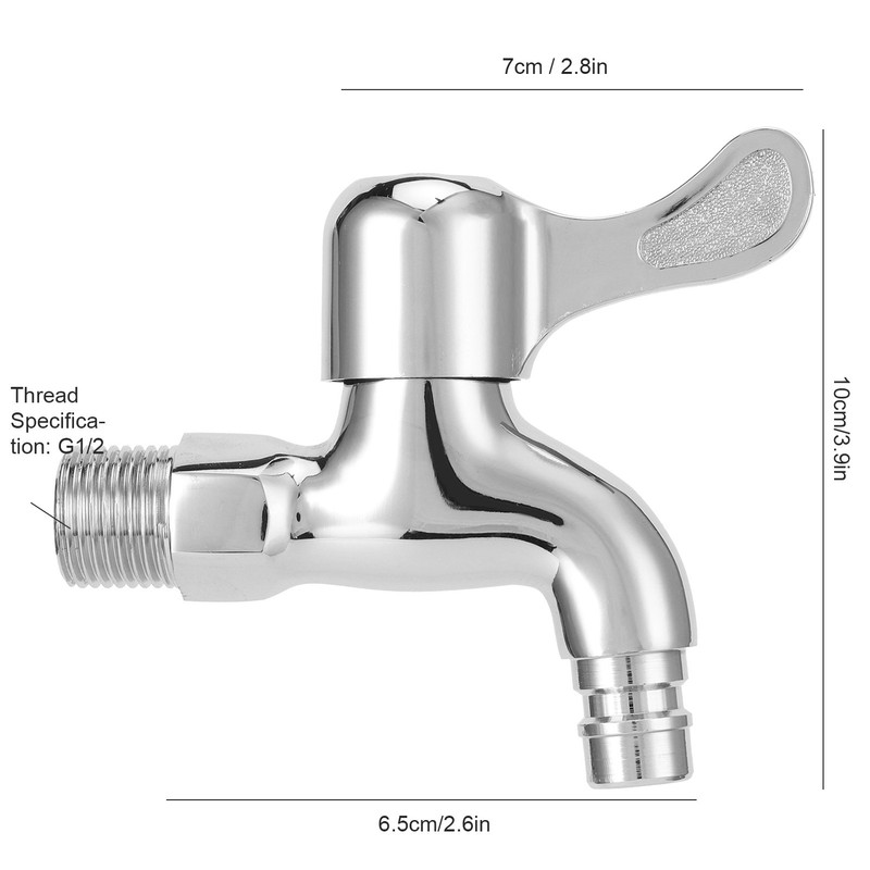 G1/2 Male Thread Washing Machine Faucet Wall Mounted Single Cold