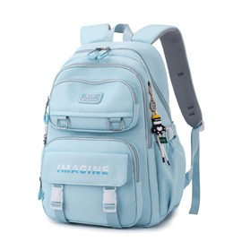 Tanou School Backpack Girls Teenagers Large Capacity Backpack School Teenagers from 9 to 16 Years Waterproof Nylon Children's School Bag Girls for School Travel Casual, 9573# Purple, Modern Gold