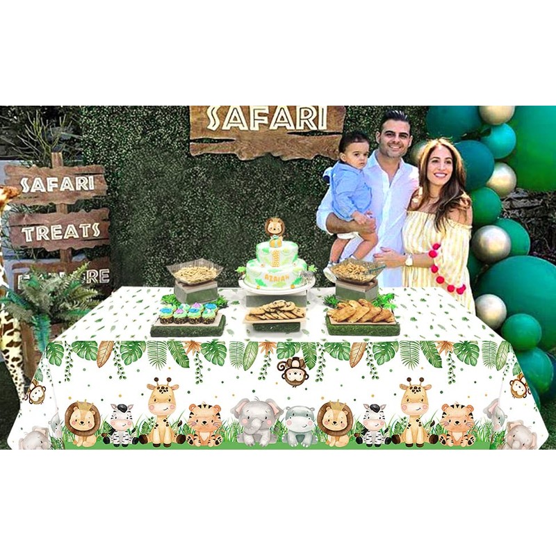 Heboland 2 Pack Jungle Safari Party Table Cloth Table Covers,274