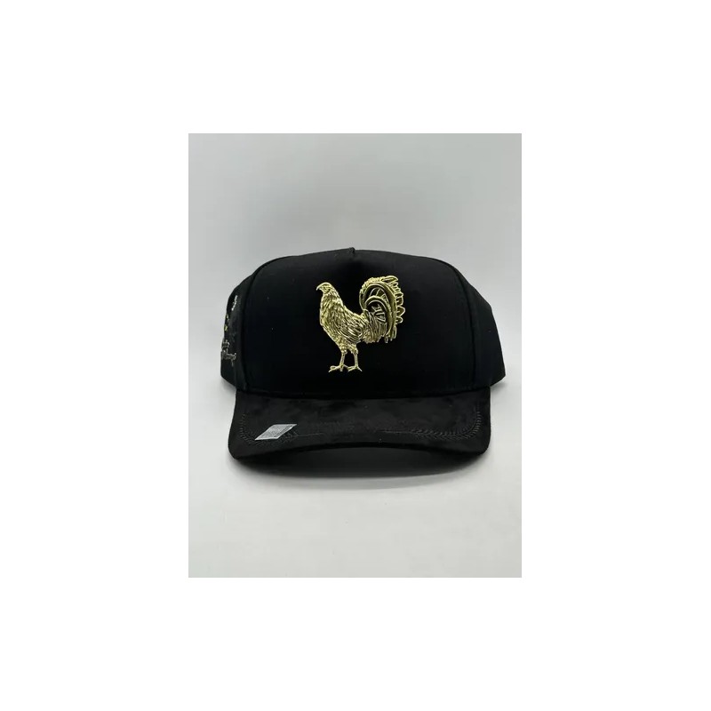 Gorra Big Boss // Puestos Quince Negra Gallo Dorado