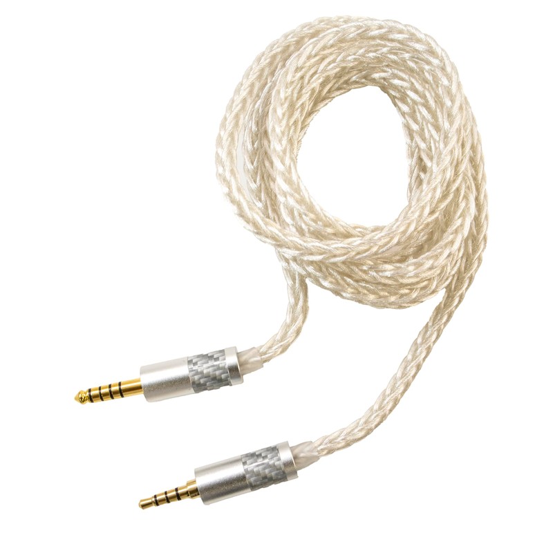 TRRS 3.5mm Plug to 4.4mm White Replacement Headphone Cable Balanced