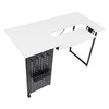 Pivot Sewing Table with Swingout Storage Panel