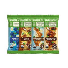 Bearded Brothers, Organic Vegan Protein Energy Bars, 4 Flavor Variety (12 Pack) - Gluten Free, Paleo, Fiber, Whole 30 | Non GMO Low Glycemic Snacks (Packaging May Vary)