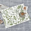 Sage Green Dish Drying Mat for Kitchen Counter, Vintage Herbs