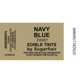 Sugarcraft Sugarflair Colour Blossom Tint Powder Dust Navy Blue 7ml