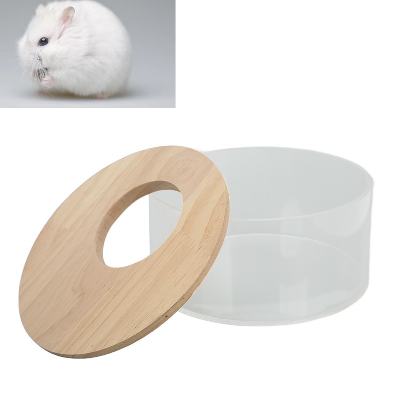 Hamster Sand Bathtub Small Round Shaped Pet Sand Box Transparent