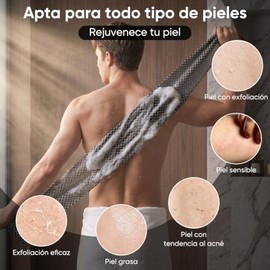 NEARPOW 3 Piezas Toalla Japonesa Exfoliante Zacate para Cuerpo Esponja Red