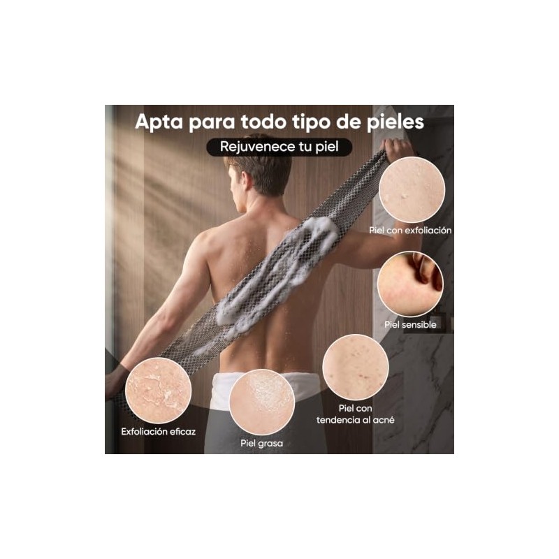 NEARPOW 3 Piezas Toalla Japonesa Exfoliante Zacate para Cuerpo Esponja