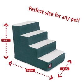 Majestic Pet Portable Pet Stairs | Soft Sherpa Steps Foam Feeling | Steps for Dogs & Cats | Dog & Cat Ramp | Perfect for Bed & Sofa | Indoor Only | Max Weight: up to 250 Lbs