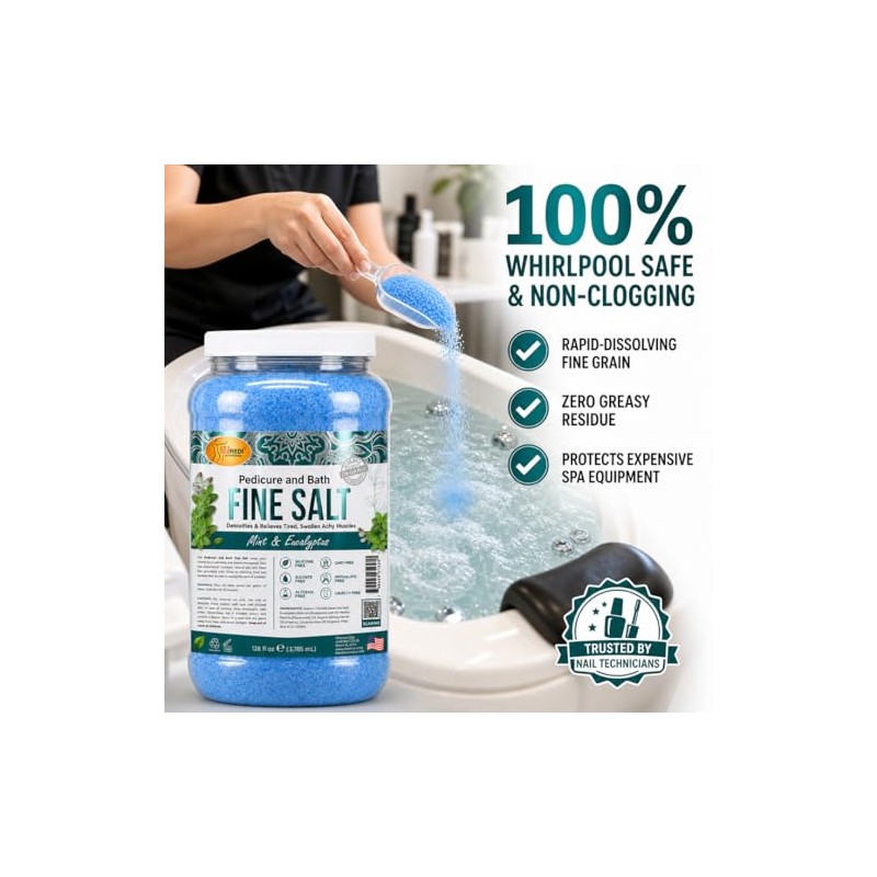 Spa Redi Pedi Bath Fine Salt, Mint & Eucalyptus, 1