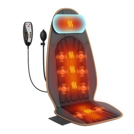 SLOTHMORE Back Massager for Chair, Massage Seat Cushion with Neck Support, Vibration Massage Pad for Full Body Massage for Office Chair, Home Use, Gifts for Mom Mother Dad
