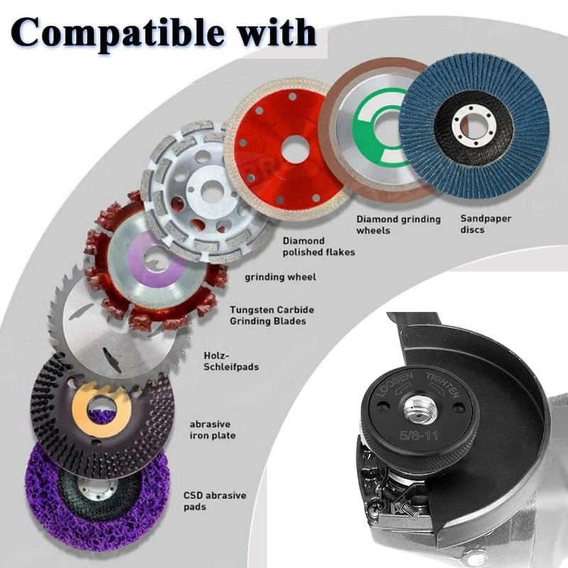 Bestgle M5/8-11 Thread Fast Locking Quick Release Flange Nut for