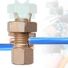 10PCS High-Strength Copper Split Bolt Connectors,TJ-16(6AWG-8AWG) Grounding Clamps for Secure