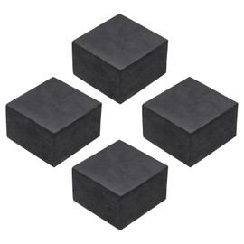 QUARKZMAN Pack of 4 Rubber Vibration Damper Hard Pads, 50 mm Square Vibration Insulation Mats, 30 mm Thick Non-Slip Rubber Blocks, Non-Slip Noise Protection for HVAC Compressor Air Conditioning