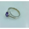 Navya Craft Amethyst-Stein-Silberring | 925 Sterling Silber Handgefertigter Statement-Versprechensring für