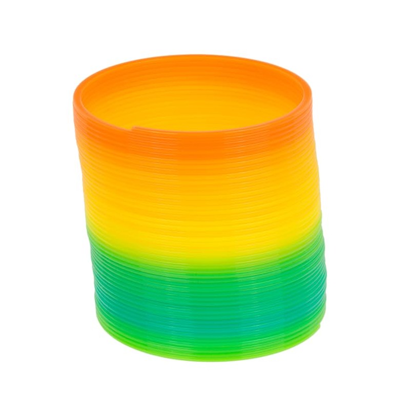 BLUECHOLON Regenbogen-Spirale, 6,5 cm, Kunststofffeder mit Farbverlauf, Geschenkset