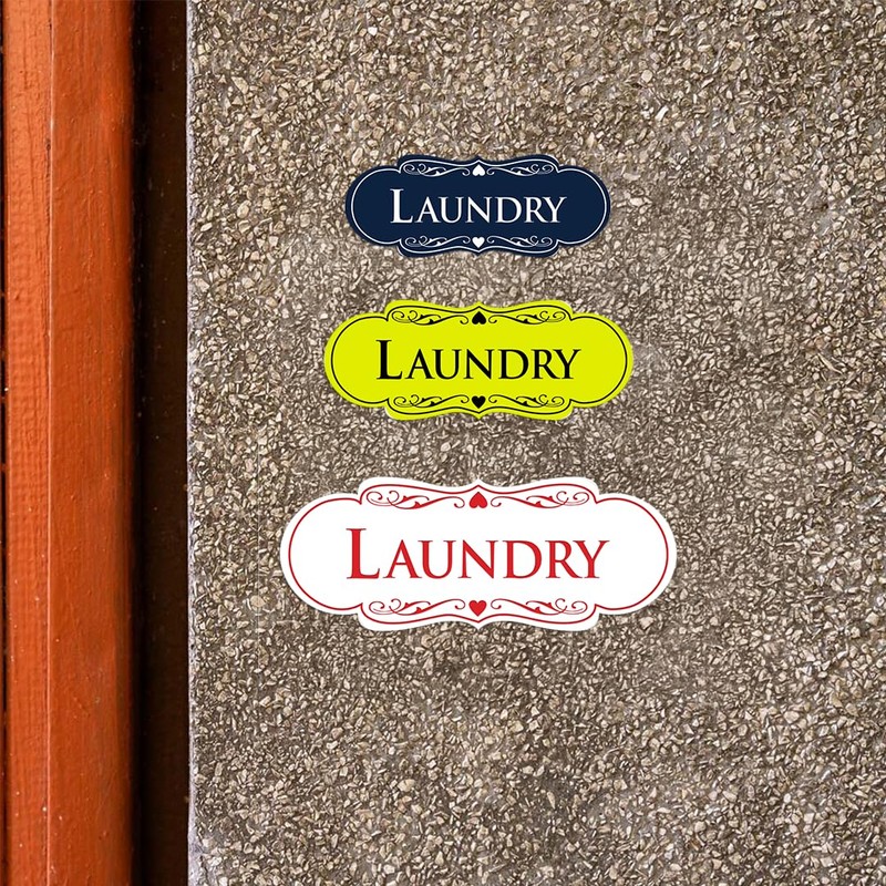 Designer Laundry Sign (Black Gold) - Large 3.5 x 9"