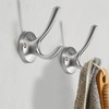 TUNNY 5 Pack Round Coat Towel Hooks - Brushed Nickel