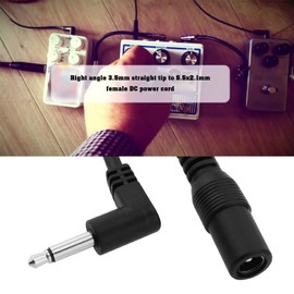 Create idea 3PCS 3.5mm Postive Tip to 5.5x2.1mm female Power Supply Converter 90 Degree Angle Cables Compatible with Harmonix EH DOD Electric Guitar Pedals