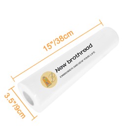 New brothread Tear Away Machine Embroidery Stabilizer Backing 15" x 25 Yd roll - Medium Weight 1.8 oz - Cut into Variable Sizes - for Machine Embroidery and Hand Sewing