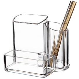 RekiLife Pen Stand, Cosmetics Stand, Acrylic, Accessory Holder, Makeup Brush Stand, Pen Stationery, Storage, Tabletop, Stylish