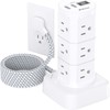 Surge Protector Power Strip Tower - Flat Plug Power Strip