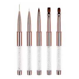 Ycyan Set Pinceles Uñas 5pcs Rhinestone Gel Uv Liner Manicura