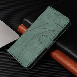 SEAHAI Leather Flip Case for OPPO A5 Pro 5G/4G, Premium PU Wallet Book Folio Shockproof TPU Shell Cover with Kickstand/Credit Card Slots/RFID Blocking/Magnetic Close - Green