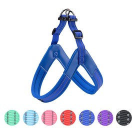 EXCELLENT ELITE SPANKER No Pull Dog Harness Step-in Adjustable Reflective Vest Soft Padded Easy Pet Chest Strap with Leash Clips for Small Medium Large Dogs Walking Training(Blue-S)