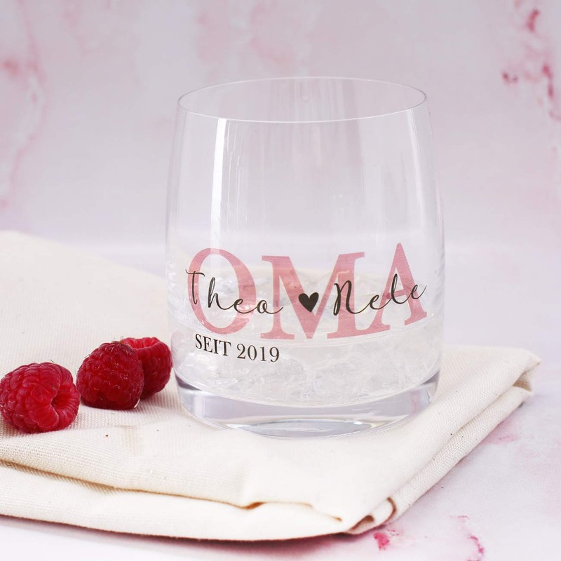 Herz & Heim® Drinking Glass with Printed Name of Children