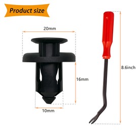 100PCS Bumper Clips for Honda - 10mm Front Fender Liner Clip for Honda CR-V Accord Civic and Acura, Plastic Rivet Retainer Clips Replace OEM: 91503-SZ3-003