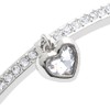 COACH Womens Stone Heart Charm Bangle Bracelet