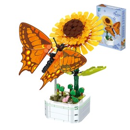 UOY Flower Building Blocks Set, Artificial Flowers Kit, DIY Building Toy Sets, Bouquet Building Block, Bouquet with Flower Base, Botanical Collection, DIY Building Kit